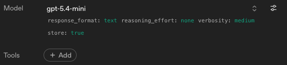 Configuration de gpt-5.4-mini sur OpenAI Platform